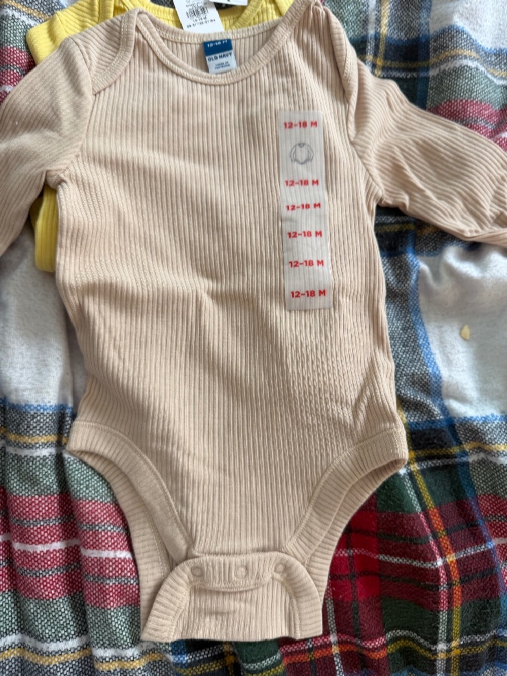 Beige Long Sleeve Onesie
